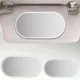 Miroir de courtoisie pare-soleil de voiture en acier inoxydable ombrage solaire portable miroir de