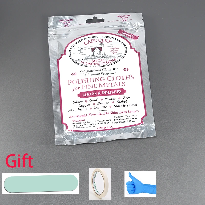 Cape Cod de montre américaine, polissage pour métaux fins, double paquet pour montre, élimination des bijoux, entretien des rayures, avec coffret cadeau