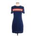 Arizona Jean Company Casual Dress - Shift: Blue Color Block Dresses - Women's Size Small