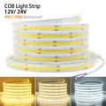 Bande lumineuse LED COB étanche IP68 12V 24V 5m 10m 15m 20m 30m 100m 0.5m IP67 320