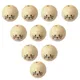 Perles de visage en polaire en bois naturel perles rondes portables artisanat de bricolage