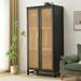 Bay Isle Home™ Ambroz Solid Wood Armoire Wood in Brown | 75 H x 36 W x 20 D in | Wayfair 9847A881D1CA45198011AC98B3A9EB3B