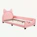 Red Barrel Studio® Jazeer Upholstered Daybed Upholstered, Wood in Pink | 37 H x 40.9 W x 75 D in | Wayfair 6441A5E6B7C44E67A7C7EE33D2114E12