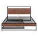 17 Stories Champine Metal Panel Bed Metal in Brown | 39 H x 61.8 W x 80.3 D in | Wayfair D409B67A4A2749D5AC6DBEEBF2FA4A48