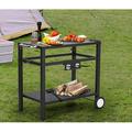 17 Stories Chichica Metal Bar Cart Metal in Black | 32.3 H x 33.5 W x 19.7 D in | Outdoor Furniture | Wayfair 86EFC589F6744536B3D7A858FD34A33E