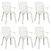 Canora Grey Sabo Patio Dining Armchair Metal in White | 36.6 H x 24 W x 23.6 D in | Wayfair 5911CC0CA4BA43769A2709DB495D6F32