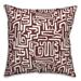 Wrought Studio™ Navy Wiggly Shapes Outdoor Throw Pillow Polyester/Polyfill blend in Red | 18 H x 18 W x 1.5 D in | Wayfair
