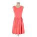 Old Navy Casual Dress - A-Line Scoop Neck Sleeveless: Pink Print Dresses - Women's Size X-Small