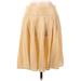 Banana Republic Casual Midi Skirt Calf Length: Tan Print Bottoms - Women's Size 4