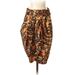 Zara Casual Pencil Skirt Midi: Orange Floral Bottoms - Women's Size X-Small