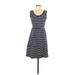 Love, Hanna Casual Dress - A-Line Scoop Neck Sleeveless: Blue Print Dresses - Women's Size X-Small