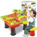 Sand Water Table Toys for Toddlers 4 in 1 Outdoor Sand and Water Play Table Beach Toys for Kids Boys Girls Water Activity Tables Summer Toys for Outdoor Backyard