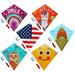 A1 Unlimited Fun Kites with Easy-to-Grip Plastic Handle and Line 23x21.5 in Assorted Colorful Printed Spring Summer Easter Gifts Party Favor Beach Outdoor Games Kids Adults 2 pcs. (Styles May Vary)