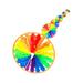 1 Set String Rope Pinwheel Colorful Turntable Windmill Outdoor Garden Kindergarten Layout Decoration for Children Toys (Colorful 1Pc Rope 8Pcs Pinwheels)