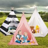 FLIP TRADE INC Indoor Dollhouse Indian Play Tent Children Teepee Tent Black