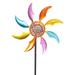 BESTONZON Garden Pinwheel Decoration Metal Pinwheel Decor Metal Windmill Stake for Garden Lawn Yard Decor