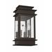 2 Light Outdoor Wall Lantern in Traditional Style 7.5 inches Wide By 14 inches High-Bronze Finish Bailey Street Home 218-Bel-1653330
