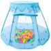 HAOAN Kids Play Tent Pop Up Tent for Girls Princess Princess Castle Large Playhouse Indoor Outdoor Foldable popup Dream CastleTent Gift Do Not Include Toy Balls Blue
