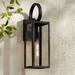 John Timberland Mira 21 High Farmhouse Rustic Lantern Outdoor Wall Light Fixture Mount Porch House Edison Bulb Black Finish