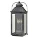 3 Light Large Outdoor Wall Lantern in Traditional Style 11 inches Wide By 21.25 inches High-Aged Zinc Finish-Incandescent Lamping Type Bailey Street