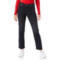 Replay Damen Jeans Maijke Straight Straight-Fit aus Comfort Denim, Schwarz (Black 098), 31W / 28L