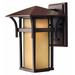 1 Light Small Outdoor Wall Lantern in Transitional-Craftsman-Coastal Style 7 inches Wide By 10.5 inches High-Anchor Bronze Finish-Incandescent Lamping