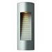 2 Light Medium Outdoor Wall Lantern in Modern Style 6 inches Wide By 16 inches High-Titanium Finish-Incandescent Lamping Type Bailey Street Home