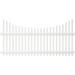 Jiarui PicketLock Pinehurst White Vinyl Scalloped Spaced Picket Fence Panel