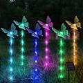 Up to 50% off HRERSOM Solar Powered Butterflies Garden Light LED Butterflies Ground Insert Garden Light 6-piece Butterflies Stake Light Passageway Light on Clearance