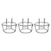 3pcs Deck Rail Planter Hanging Flower Pots Balcony Baskets Rail Planters Holder for Deck Railing Fence Balcony Garden Patio Home Black