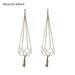 Aufmer 2 Pack Macrame Plant Hangers Cotton Rope Woven Indoor Outdoor hanging plant holder Wall Hanging Planter Ceiling plants for Flower Pot Hanging Plants Holder for Yard Garden Home Decoration 90