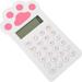 Small Calculator Scientific Number Liquid Crystal Office Decor Math Calculater Decorative Convenient for Students White