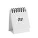 STOBOK Desktop Calendar 2021 Mini Stand Up Table Calendar Coil DIY Memo Pad Agenda Organizer Schedule Planner (White)