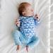 Blue Rainbows Two-Piece Bamboo Viscose Crossover Set - 0-3 months
