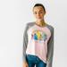 Sesame Street Pink Women's Raglan Tee - M