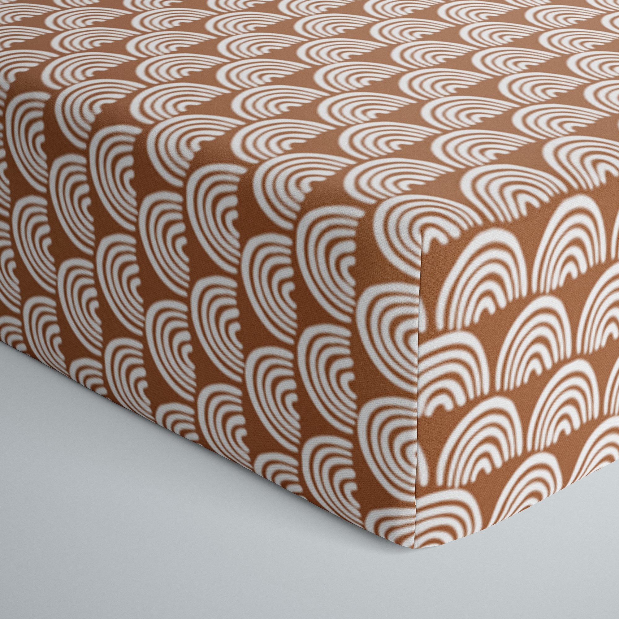 Rust Rainbows Fitted Crib Sheet - S