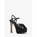 Michael Kors Elena Leather Platform Sandal Black 9.5