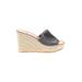 Dolce Vita Wedges: Espadrille Platform Summer Gray Solid Shoes - Women's Size 8 - Open Toe