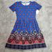 Lularoe Dresses | Lularoe Medallion Print Midi Amelia Dress | Color: Blue/Red | Size: Xl