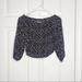 Brandy Melville Tops | Brandy Melville Off The Shoulder Floral Boho Top | Color: Black | Size: S