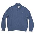 Polo By Ralph Lauren Sweaters | New Polo Ralph Lauren Mens Button Mockneck Sweater! Denim Blue Yellow Player | Color: Blue | Size: Various