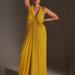 Anthropologie Dresses | Anthropologie Pleated Halter Midi Dress Size 16 | Color: Gold | Size: 16