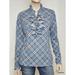 Ralph Lauren Tops | Lrl Ralph Lauren Jeans Co Ruffle Neck Jersey Top Blouse Shirt Blue/Multi Xs Nwt | Color: Blue | Size: Xs