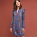 Anthropologie Dresses | Cloth & Stone Anthropologie Plaid Ruffle Shirtdress Size Small | Color: Blue/Red | Size: S