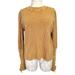 Free People Tops | Fp One Free People Tasha Thermal Waffle Knit Laced Cuffs Long Sleeve Top | Color: Gold/Yellow | Size: L