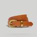 Madewell Accessories | Madewell Chunky Buckle Skinny Leather Belt | Color: Brown/Gold | Size: S(29”-35”)