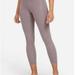Nike Pants & Jumpsuits | Nike Lilac 7/8 Yoga High Rise Ankle Athletic Workout Tights Leggings | Color: Purple | Size: L