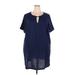 Ellos Casual Dress - Popover: Blue Dresses - Women's Size 24