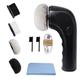 Electric Shoe Cleaner Brush, Electric Shoe Polisher Brush Shoe Shiner Dust Cleaner Portable Leather Cleaner Care Kit for Shoes (Black)