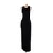 LA Made Casual Dress - Sheath Scoop Neck Sleeveless: Black Solid Dresses - Women's Size Large